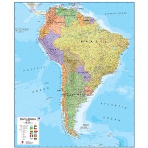 Maps International Ltd America South Laminated Maps International Ltd America South Laminated