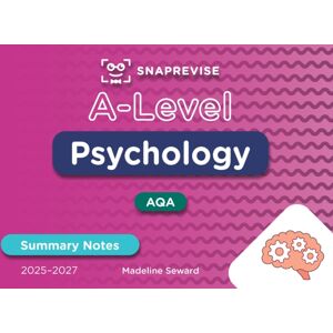 Miralo Education Group Snaprevise A-Level Psychology Summary Notes Miralo Education Group Snaprevise A-Level Psychology Summary Notes