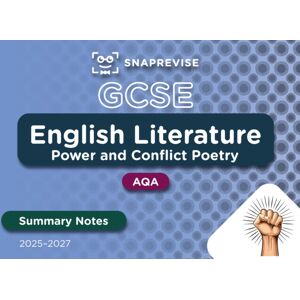 Miralo Education Group Snaprevise Gcse Aqa English Literature: Power And Conflict Poetry Miralo Education Group Snaprevise Gcse Aqa English Literature: Power And Conflict Poetry