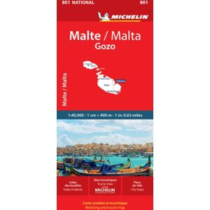 Michelin Editions des Voyages Malta - Michelin National Map 801 Michelin Editions des Voyages Malta - Michelin National Map 801