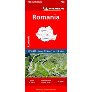 Michelin Editions des Voyages Romania - Michelin National Map 738 Michelin Editions des Voyages Romania - Michelin National Map 738