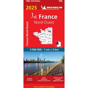 Michelin Editions des Voyages Northwestern France 2025 - Michelin National Map 706 : Map Michelin Editions des Voyages Northwestern France 2025 - Michelin National Map 706 : Map