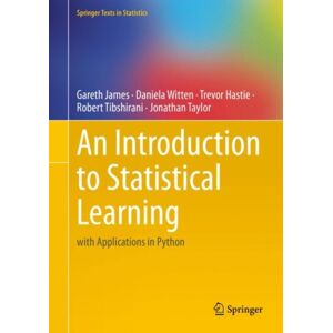 Springer International Publishing AG An Introduction To Statistical Learning : With Applications In Python Springer International Publishing AG An Introduction To Statistical Learning : With Applications In Python
