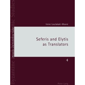 Verlag Peter Lang Seferis And Elytis As Translators Verlag Peter Lang Seferis And Elytis As Translators