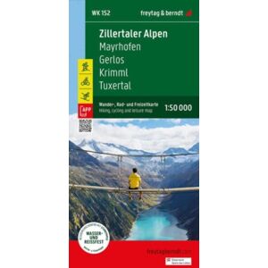 Freytag-Berndt Zillertal Alps, Hiking, Cycling And Leisure Map Freytag-Berndt Zillertal Alps, Hiking, Cycling And Leisure Map