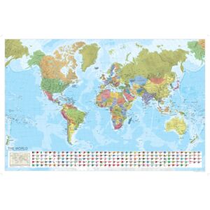 MAIRDUMONT GmbH & Co. KG World Political Marco Polo Wall Map With Flags MAIRDUMONT GmbH & Co. KG World Political Marco Polo Wall Map With Flags