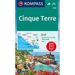 Kompass Karten GmbH Hiking Map 2450 Cinque Terre 1:35,000 : 3-In-1 Hiking Map, With Activity Guide Including Map For Offline Use In The Kompass App 2450 Kompass Karten GmbH Hiking Map 2450 Cinque Terre 1:35,000 : 3-In-1 Hiking Map, With Activity Guide Including Map For Offline Use In The Kompass App 2450