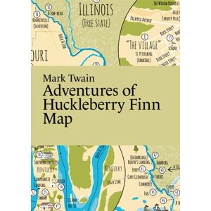 Paris Grafik Mark Twain, Adventures Of Huckleberry Finn Map Paris Grafik Mark Twain, Adventures Of Huckleberry Finn Map