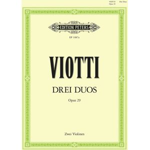 Edition Peters 3 Duets For Violin, Op. 29 Edition Peters 3 Duets For Violin, Op. 29
