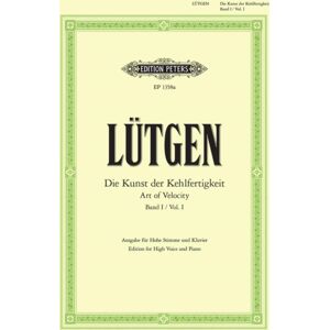 Edition Peters Art Of Velocity Vol.1 Edition Peters Art Of Velocity Vol.1