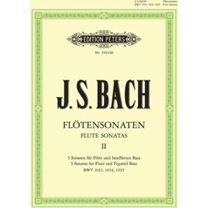 Edition Peters Flute Sonatas, Vol. 2: Bwv 1033-1035 For Flute And Continuo Edition Peters Flute Sonatas, Vol. 2: Bwv 1033-1035 For Flute And Continuo