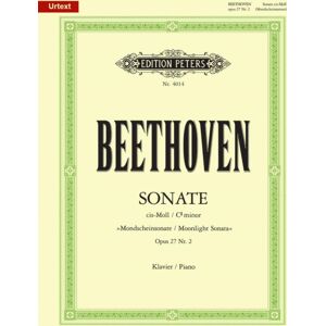 Edition Peters Piano Sonata No. 14 In C-Sharp Minor Op. 27, No. 2 (Moonlight Sonata) Edition Peters Piano Sonata No. 14 In C-Sharp Minor Op. 27, No. 2 (Moonlight Sonata)
