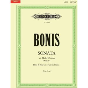Edition Peters Sonata For Flute And Piano In C-Sharp Minor Op. 64 Edition Peters Sonata For Flute And Piano In C-Sharp Minor Op. 64