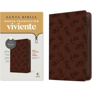 Tyndale House Publishers Biblia Ultrafina Ntv, Letra Grande De Ziper Con Filament (Sentipiel, Palmera Cafe, Letra Roja) Tyndale House Publishers Biblia Ultrafina Ntv, Letra Grande De Ziper Con Filament (Sentipiel, Palmera Cafe, Letra Roja)