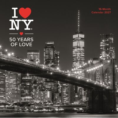 CAROUSEL CALENDARS 2027 I Love Ny (B&w City) Wall CAROUSEL CALENDARS 2027 I Love Ny (B&w City) Wall