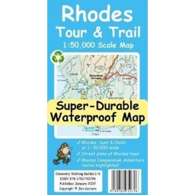Discovery Walking Guides Ltd Rhodes Tour And Trail Map Discovery Walking Guides Ltd Rhodes Tour And Trail Map