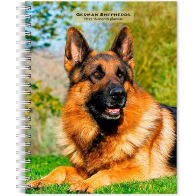 Brown Trout German Shepherds 2027 6 X 7.75 Inch Spiral-Bound Wire-O Weekly Engagement Planner Calendar Full-Color Image Every Week Brown Trout German Shepherds 2027 6 X 7.75 Inch Spiral-Bound Wire-O Weekly Engagement Planner Calendar Full-Color Image Every Week