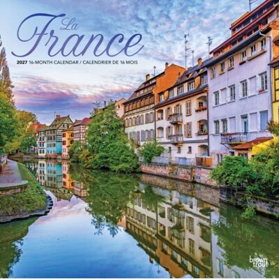 Brown Trout France 2027 12 X 24 Inch (Hanging) Monthly Square Wall Calendar Foil Stamped Cover English/french Bilingual Plastic-Free Brown Trout France 2027 12 X 24 Inch (Hanging) Monthly Square Wall Calendar Foil Stamped Cover English/french Bilingual Plastic-Free