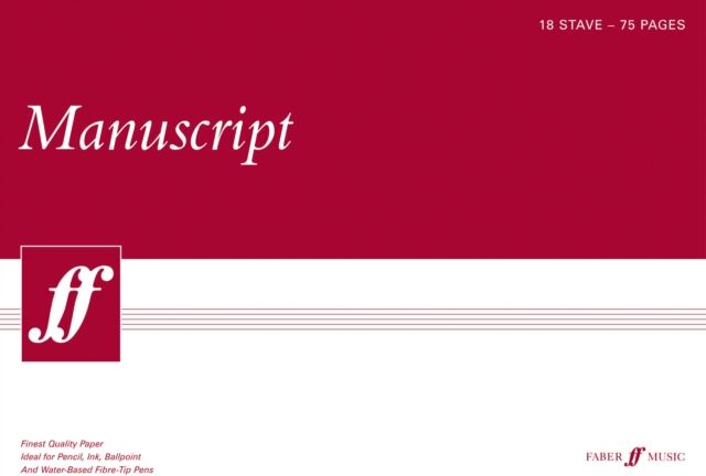 Faber Music Ltd Faber Music A3 Manuscript Pad (75 Page, 18 Stave, White Paper)