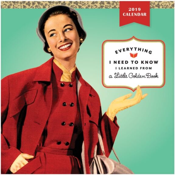Galison Everything I Need To Know I Learned From A Golden Book 2019 Wall Calendar