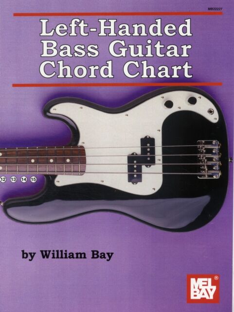 Mel Bay Publications,U.S. Left-Handed Bass Guitar Chord Chart