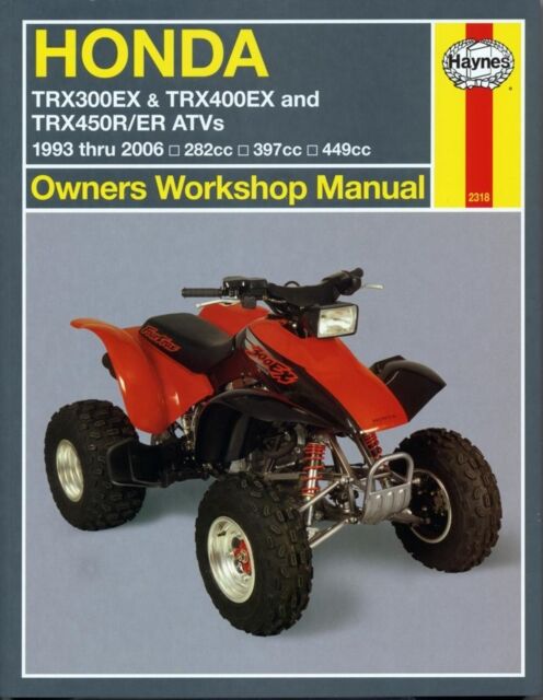 Haynes Manuals Inc Honda Trx300ex, Trx400ex & Trx450r/er Atvs (93 - 14) Haynes Repair Manual