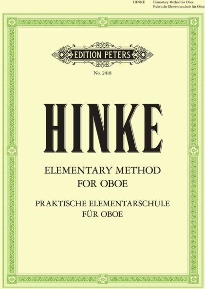 Edition Peters Elementary Method For Oboe