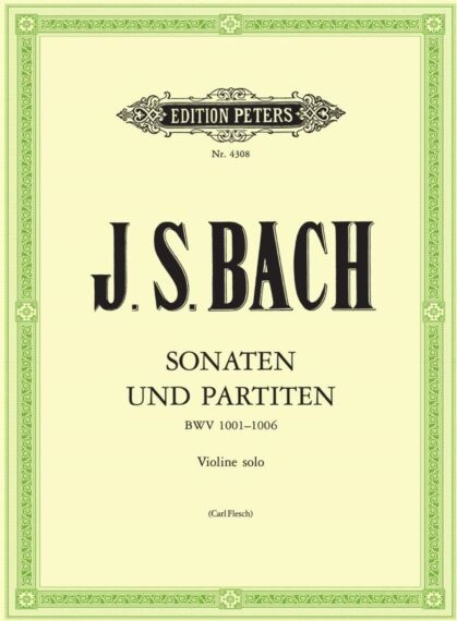 Edition Peters Sonatas And Partitas For Violin Solo Bwv 1001-1006