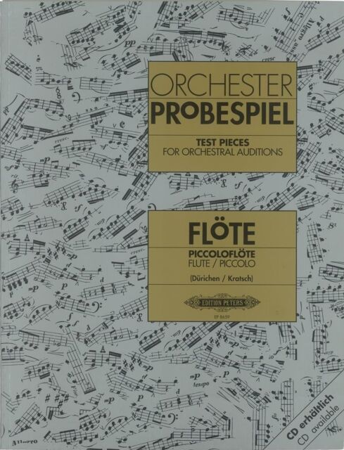 Edition Peters Test Pieces For Orchestral Auditions (Flute And Piccolo)