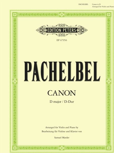 Edition Peters Canon In D (Arranged For Violin And Piano)