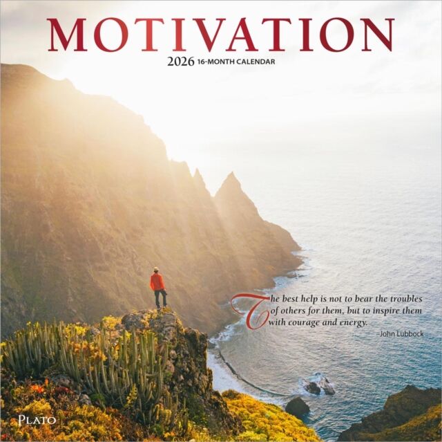 BrownTrout Motivation 2026 Square Plato Foil Calendar