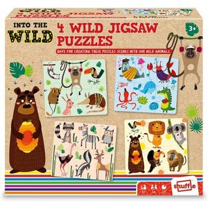 Cartamundi Shuffle Into The Wild 4 In 1 Jigsaw Puzzles