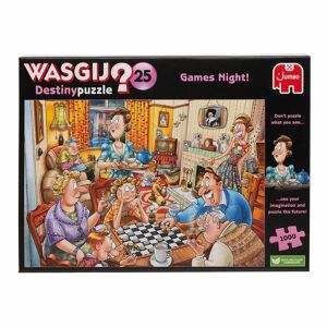 Jumbo Wasgij 25 Destiny Puzzle Games Night 1000 Piece Jigsaw Puzzle