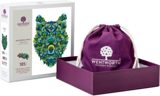 WENTWORTH WOODEN PUZZLES Blooming Wolf 185 Piece Puzzle