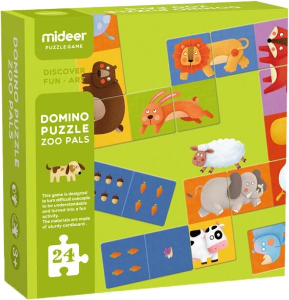 Click Europe Mideer Puzzles & Games Domino Puzzle Zoo Pals