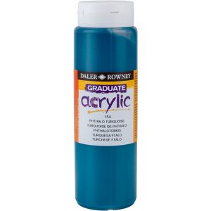 DALER-ROWNEY Daler Rowney 123500154 Graduate Acrylic Paint 500ml Phthalo Turquoise