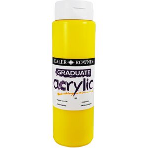 123500603 Graduate Acrylic Paint 500ml Primary Yellow - Daler-rowney