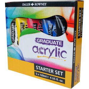 DALER-ROWNEY Daler Rowney Graduate Acrylic Paint Starter Set 5 x 120ml