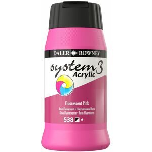 Daler-rowney - Daler Rowney System 3 Acrylic Fluorescent Pink (500ml)