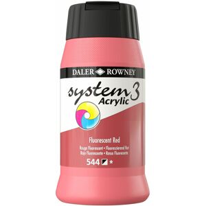 DALER-ROWNEY Daler Rowney System 3 Acrylic Fluorescent Red (500ml)