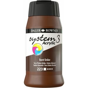 Daler-rowney - Daler Rowney System 3 Acrylic Paint Burnt Umber (500ml)