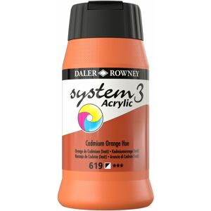 DALER-ROWNEY Daler Rowney System 3 Acrylic Paint Cadmium Orange (500ml)