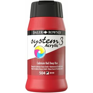DALER-ROWNEY Daler Rowney System 3 Acrylic Paint Cadmium Red Deep (500ml)