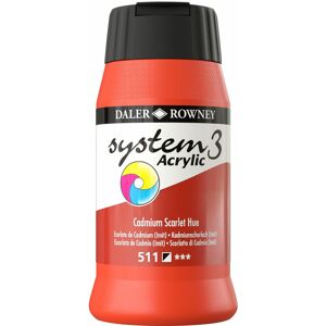 Daler-rowney - Daler Rowney System 3 Acrylic Paint Cadmium Scarlet (Hue) 500ml