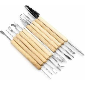 HOOPZI 11pcs Pottery Tool, Ceramic Pottery Carving Tools Clay Carving Tools for Professional Beginner Artists