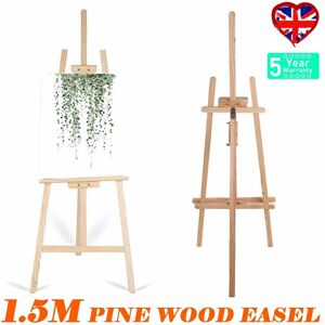 DAY PLUS 1.5M/59 inch Studio Easel A-Frame Wooden Folding Pine Wood Artist Art Craft Adjustable Display Exhibition for Wedding Drawing Painting Show Holder