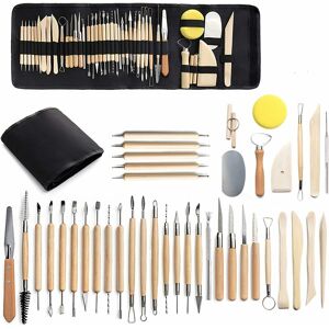 Tinor - 41Pcs Pottery Sculpting Tools Set, Polymer Clay Modeling Tools for Rock Painting, Modeling Dough, Embossing, Nail Art diy