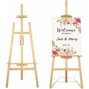 DAY PLUS Artist Easel Stand Display Easels Studio Easel Wooden A-Frame Canvas Easel Art Stand, Adjustable Canvas Height, Easel Stand for Wedding Sign,