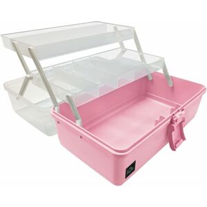 HÉLOISE Craft Organizers and Storage Box, 13 Inch 3-Layer Plastic Multifunctional Sewing Organization Box with Handle