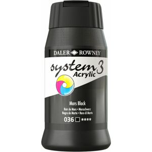 DALER-ROWNEY Daler Rowney System 3 Acrylic Paint Mars Black (500ml)